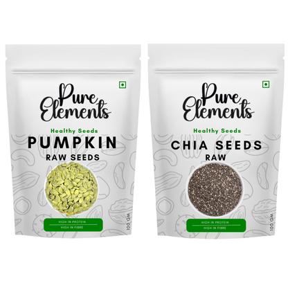 Pure Elements Healthy Raw Seeds Combo | Pumpkin & Chia Seeds