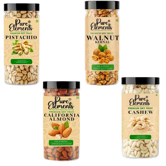 Pure Elements Nut Combo | Cashew, California Almonds, Walnut & Pistachios