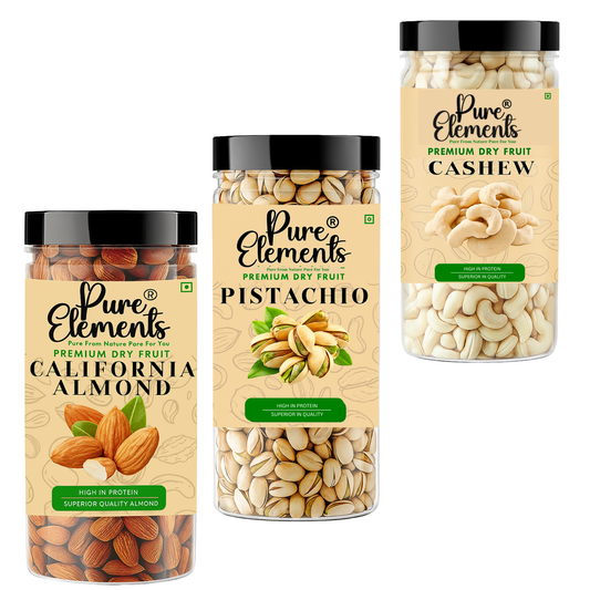 Pure Elements Nut Combo | Cashew, California Almonds & Pistachios