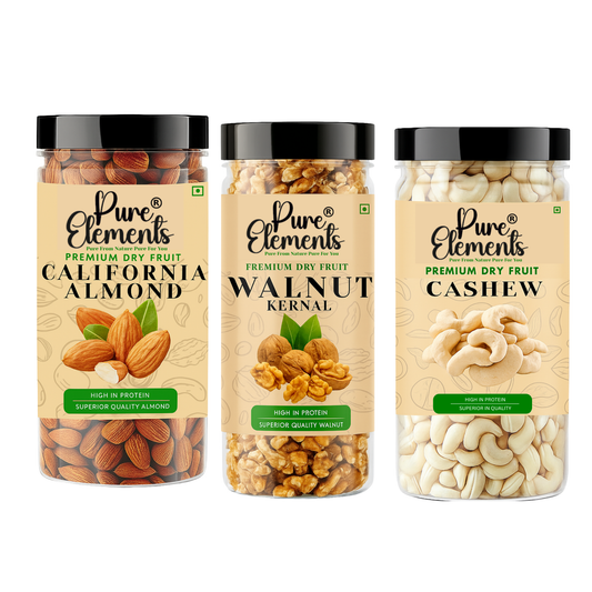 Pure Elements Nut Combo | Cashew, California Almonds & Walnuts