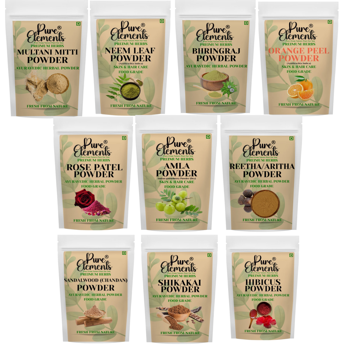 Pure Elements Herbal Hair & Skin Care Combo ( 50 gm Each )