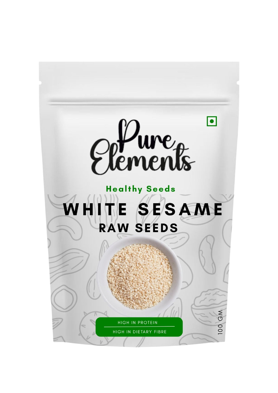 Pure Elements Healthy Raw Seeds Combo | Chia, Sunflower, Pumpkin, Watermelon, Flax & White Sesame Seeds